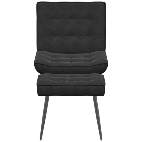 vidaXL Relaxačné kreslo s podnožkou čierne zamat – Obrázok 4