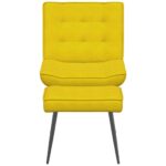 VidaXL Relaxačné kreslo so stoličkou Yellow Velvet – Obrázok 4