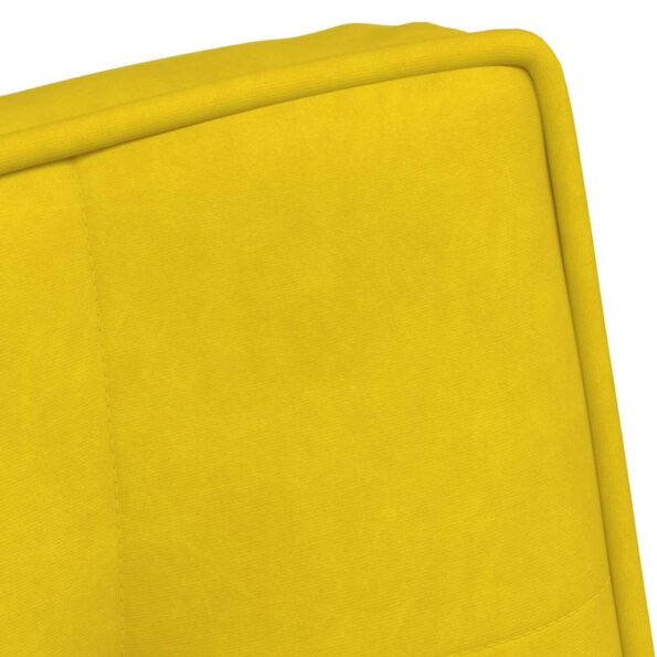 VidaXL Relaxačné kreslo so stoličkou Yellow Velvet – Obrázok 9