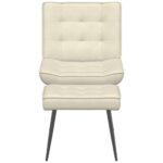 VidaXL Relaxačné kreslo so stoličkou Cream Velvet – Obrázok 4