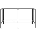 vidaXL Barový stolík, čierny 200x100x110 cm, oceľ s práškovou úpravou – Obrázok 3