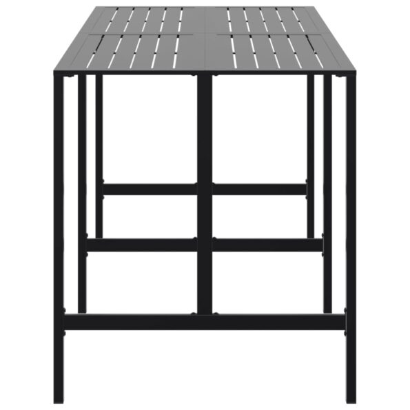 vidaXL Barový stolík, čierny 200x100x110 cm, oceľ s práškovou úpravou – Obrázok 4