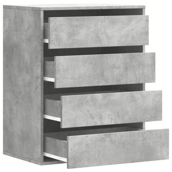 vidaXL Rohová komoda so zásuvkami betónová 60x41x76cm kompozitné drevo – Obrázok 5