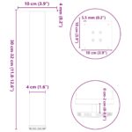 vidaXL Nohy konferenčného stolíka 4 ks, prírodná oceľ, 30-32 cm, oceľ – Obrázok 10