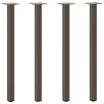 VidaXL Konzolové stolové nohy 4 ks prírodná oceľ 72-74 cm oceľ – Obrázok 2