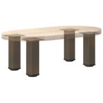 vidaXL Nohy konferenčného stolíka 4 ks, prírodná oceľ, 42-44 cm, oceľ – Obrázok 8