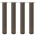 VidaXL Konzolové stolové nohy 4 ks prírodná oceľ 72-74 cm oceľ – Obrázok 2