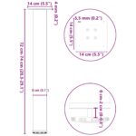 VidaXL Konzolové stolové nohy 4 ks prírodná oceľ 72-74 cm oceľ – Obrázok 10