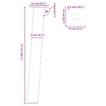 vidaXL Nohy konzolového stolíka 4 ks, prírodná oceľ, 72 cm, oceľ – Obrázok 10