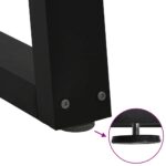 vidaXL Nohy jedálenského stola V-Shape 2 ks Čierna 60x(30-31,3)cm Oceľ – Obrázok 9