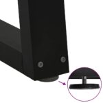 vidaXL Nohy jedálenského stola V-Shape 2 ks Čierna 50x(42-43,3)cm Oceľ – Obrázok 9