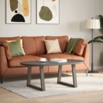 vidaXL Nohy konferenčného stolíka v tvare V, 2 ks, prírodná oceľ, 50 x (42-43,3) cm, oceľ – Obrázok 2