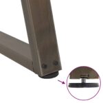 vidaXL Nohy konferenčného stolíka v tvare V, 2 ks, prírodná oceľ, 50 x (42-43,3) cm, oceľ – Obrázok 9