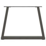 vidaXL Nohy jedálenského stola V-Shape 2 ks Antracit 70x(42-43,3) cm – Obrázok 5