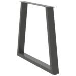 vidaXL Nohy k jedálenskému stolu v tvare V, 2 ks, antracitové, 70 x (72 – 73,3) cm, oceľ – Obrázok 4