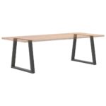 vidaXL Nohy k jedálenskému stolu v tvare V, 2 ks, antracitové, 70 x (72 – 73,3) cm, oceľ – Obrázok 8