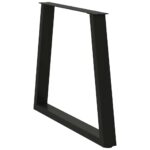 vidaXL Nohy jedálenského stola V-Shape 2 ks Čierna 80x(72-73,3)cm Oceľ – Obrázok 4