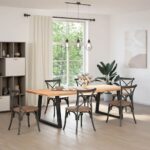 vidaXL Nohy jedálenského stola V-Shape 2 ks Čierna 90x(72-73,3)cm Oceľ – Obrázok 2