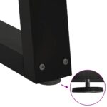 vidaXL Nohy jedálenského stola V-Shape 2 ks Čierna 90x(72-73,3)cm Oceľ – Obrázok 9