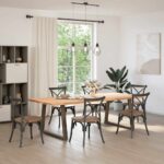 vidaXL Nohy jedálenského stola V-Shape 2 ks Prírodná oceľ – Obrázok 2