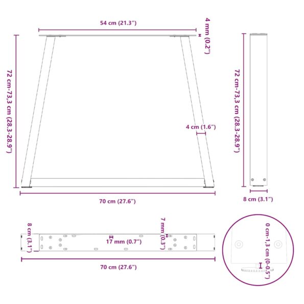 VXL8721102957529_g_en_hd_10.jpg vidaXL Nohy jedálenského stola V-Shape 3 ks Prírodná oceľ – Obrázok 11