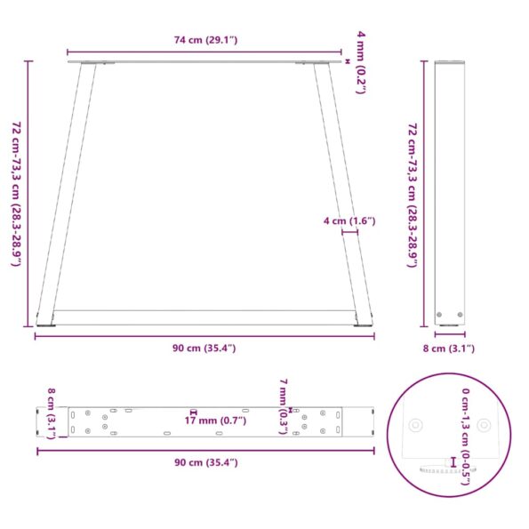 VXL8721102957604_g_en_hd_10.jpg vidaXL Nohy jedálenského stola V-Shape 3 ks Prírodná oceľ – Obrázok 11