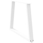 vidaXL Nohy k jedálenskému stolu v tvare V, 3 ks, biele 100 x (72-73,3) cm, oceľové – Obrázok 4