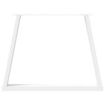 vidaXL Nohy k jedálenskému stolu v tvare V, 3 ks, biele 100 x (72-73,3) cm, oceľové – Obrázok 5