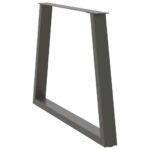 vidaXL Nohy k jedálenskému stolu v tvare V, 3 ks, antracitové, 100 x (72-73,3) cm, oceľ – Obrázok 4
