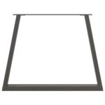 vidaXL Nohy k jedálenskému stolu v tvare V, 3 ks, antracitové, 100 x (72-73,3) cm, oceľ – Obrázok 5