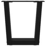 vidaXL Nohy konferenčného stolíka V-Shape 2 ks Čierna 30x(30-31,3) cm – Obrázok 5