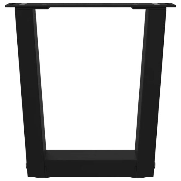 vidaXL Nohy konferenčného stolíka V-Shape 2 ks Čierna 30x(30-31,3) cm – Obrázok 5