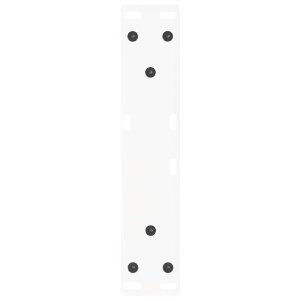 vidaXL Nohy jedálenského stola V-Shape 2 ks Biela 30x(30-31,3) cm Oceľ – Obrázok 7