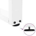 vidaXL Nohy jedálenského stola V-Shape 2 ks Biela 30x(30-31,3) cm Oceľ – Obrázok 9