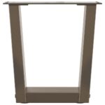 vidaXL Nohy jedálenského stola V-Shape 2 ks Prírodná oceľ – Obrázok 5