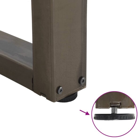 vidaXL Nohy jedálenského stola V-Shape 2 ks Prírodná oceľ – Obrázok 9