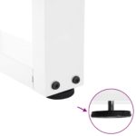 vidaXL Nohy jedálenského stola V-Shape 2 ks Biela 60x(30-31,3) cm Oceľ – Obrázok 9