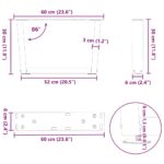 vidaXL Nohy konferenčného stolíka v tvare V, 2 ks, prírodná oceľ, 60 x (30-31,3) cm, oceľ – Obrázok 11