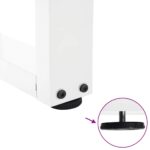 vidaXL Nohy jedálenského stola V-Shape 2 ks Biela 70x(30-31,3) cm Oceľ – Obrázok 9