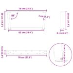 vidaXL Nohy jedálenského stola V-Shape 2 ks Antracit 70x(30-31,3) cm – Obrázok 10