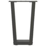 vidaXL Nohy jedálenského stola V-Shape 2 ks Antracit 28x(42-43,3) cm – Obrázok 5
