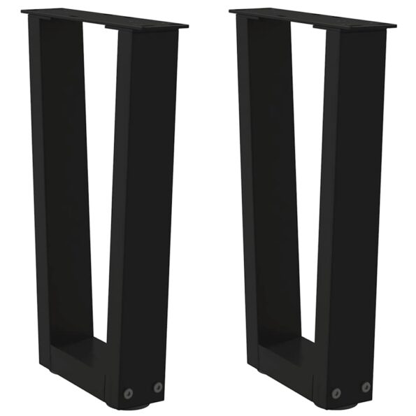 VXL8721102957895_a_en_hd_1.jpg vidaXL Nohy jedálenského stola V-Shape 2 ks Čierna 38x(42-43,3) cm – Obrázok 1