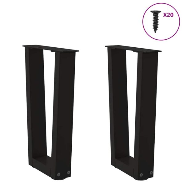 VXL8721102957895_g_en_hd_2.jpg vidaXL Nohy jedálenského stola V-Shape 2 ks Čierna 38x(42-43,3) cm – Obrázok 3