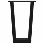vidaXL Nohy jedálenského stola V-Shape 2 ks Čierna 38x(42-43,3) cm – Obrázok 5