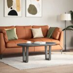 vidaXL Nohy jedálenského stola V-Shape 2 ks Antracit 38x(42-43,3) cm – Obrázok 2