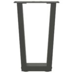 vidaXL Nohy jedálenského stola V-Shape 2 ks Antracit 38x(42-43,3) cm – Obrázok 5