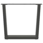 vidaXL Nohy jedálenského stola V-Shape 2 ks Antracit 50x(42-43,3) cm – Obrázok 3