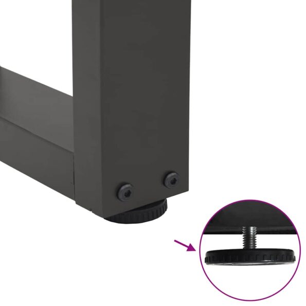 vidaXL Nohy jedálenského stola V-Shape 2 ks Antracit 50x(42-43,3) cm – Obrázok 9