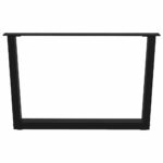 vidaXL Nohy jedálenského stola V-Shape 2 ks Čierna 70x(42-43,3)cm Oceľ – Obrázok 4