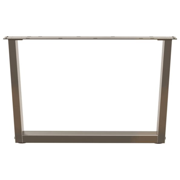 vidaXL Nohy jedálenského stola V-Shape 2 ks Prírodná oceľ – Obrázok 3